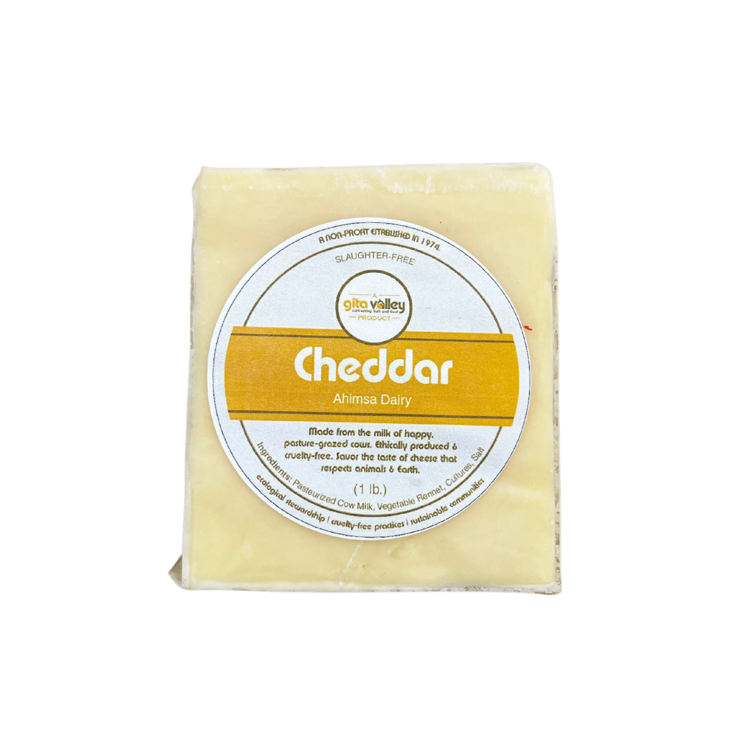 Ahimsa Cheddar Cheese — 1 lb