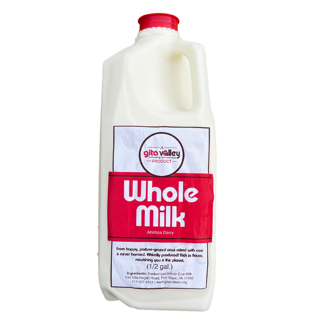 Ahimsa Whole Milk — 1/2 gallon