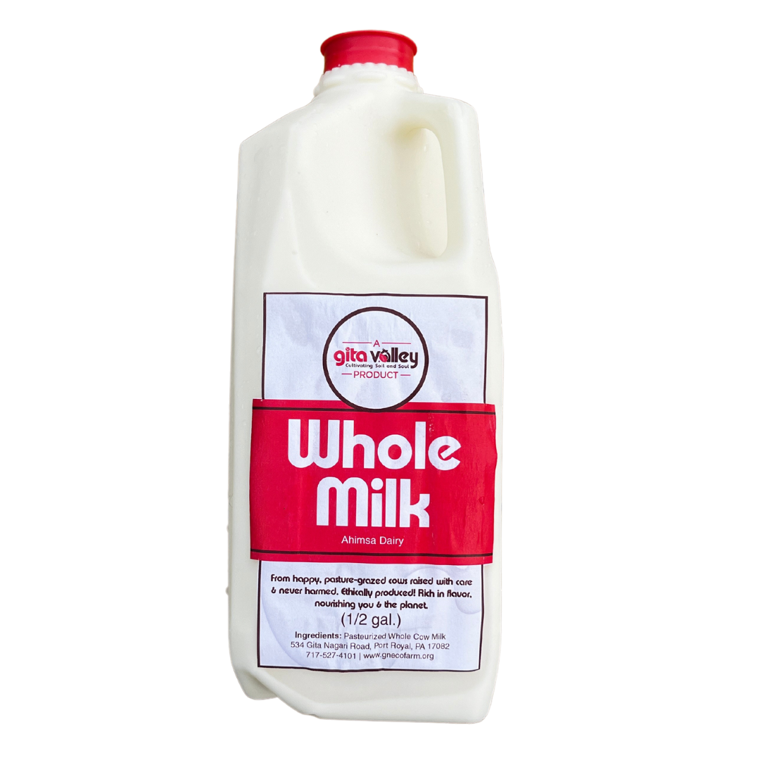 Ahimsa Whole Milk— 1/2 gallon