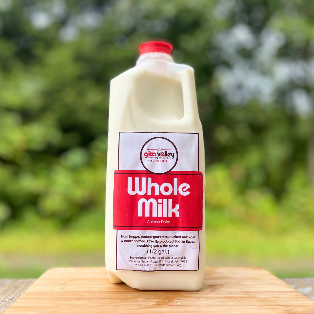 Ahimsa Whole Milk— 1/2 gallon