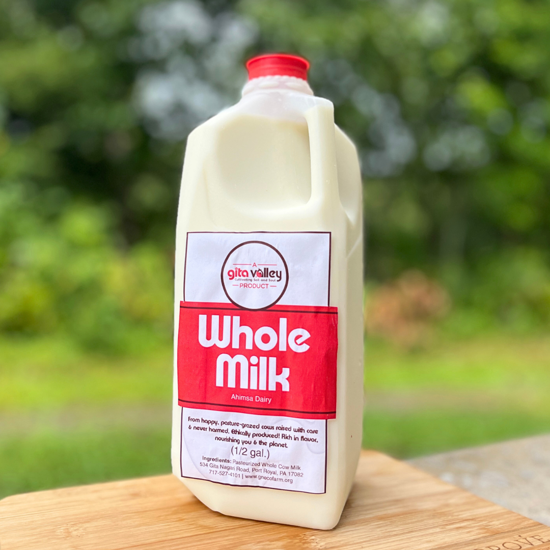 Ahimsa Whole Milk— 1/2 gallon